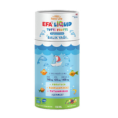 New Life EFA Liquid Tutti Frutti Balık Yağı 150 ml
