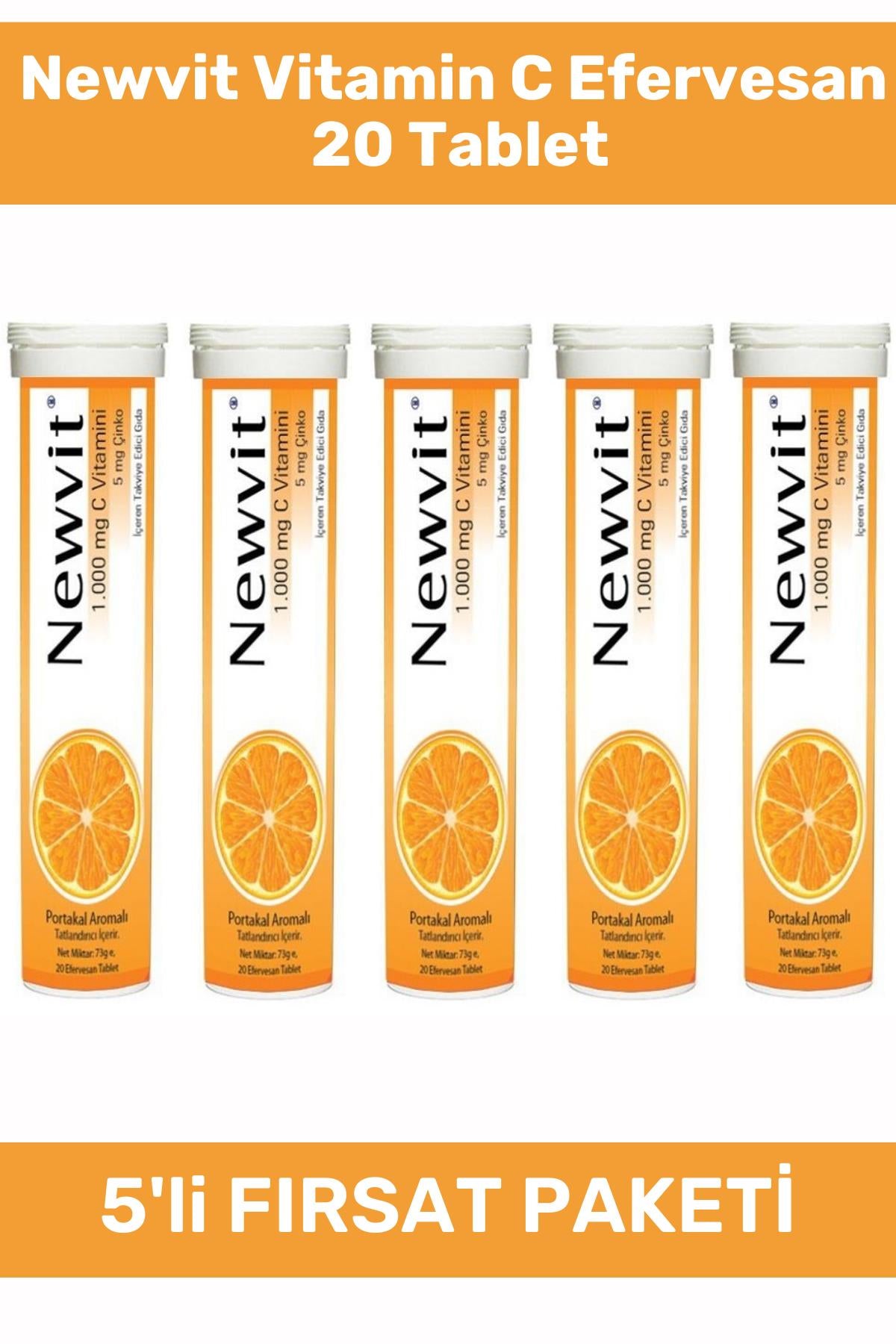 Newvit Vitamin C Efervesan 20 Tablet 5'li Paket