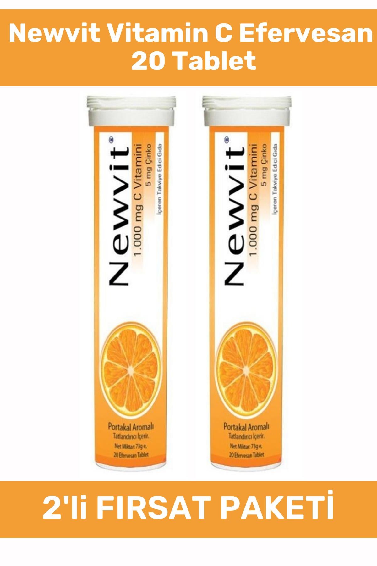 Newvit Vitamin C Efervesan 20 Tablet 2'li Paket