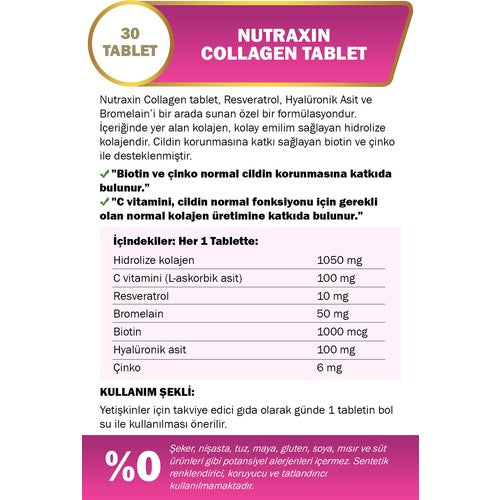 Nutraxin Beauty Gold Collagen 30 Tablet