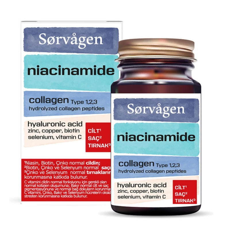 Sorvagen Niacinamide Collagen Hyaluronic Acid 60 Tablet