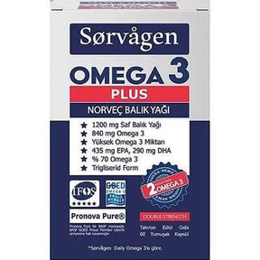Sorvagen Omega 3 Plus 1200 Mg Norveç Balık Yağı 60 Kapsül
