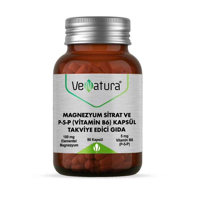Venatura Magnezyum Sitrat ve P-5-P (Vitamin B6) 90 Tablet