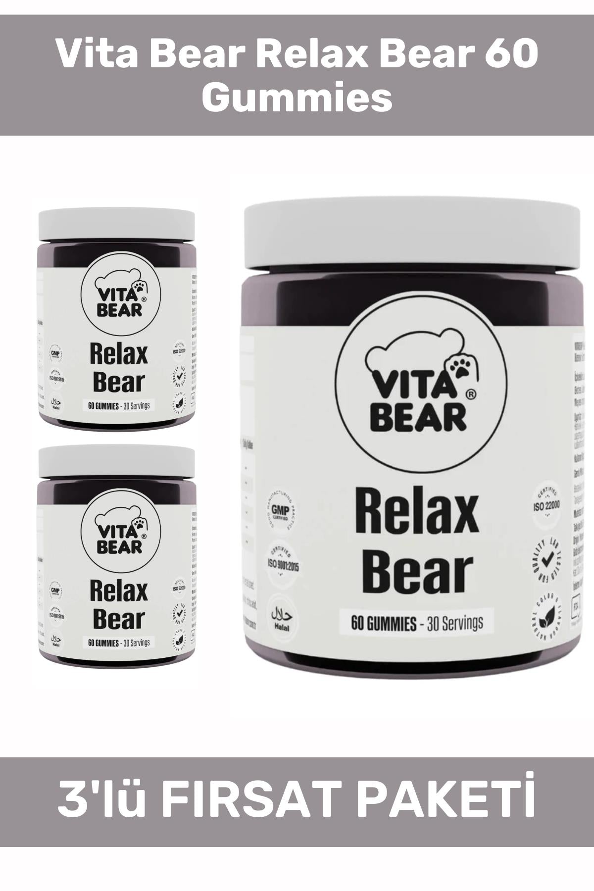 Vita Bear Relax Bear 60 Gummies 3'lü Paket