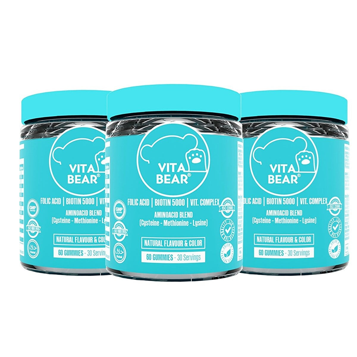 Vita Bear Strong Hair Gummy Vitamin 60 Adet 3'lü Paket