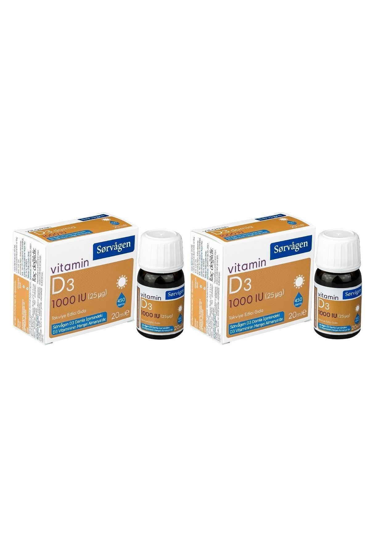 Sorvagen Vitamin D3 20 ml - 2'li Paket
