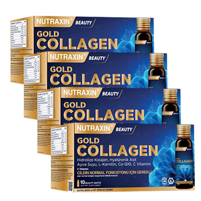 Nutraxin Beauty Gold Collagen 10 x 50 ml 4'lü Paket