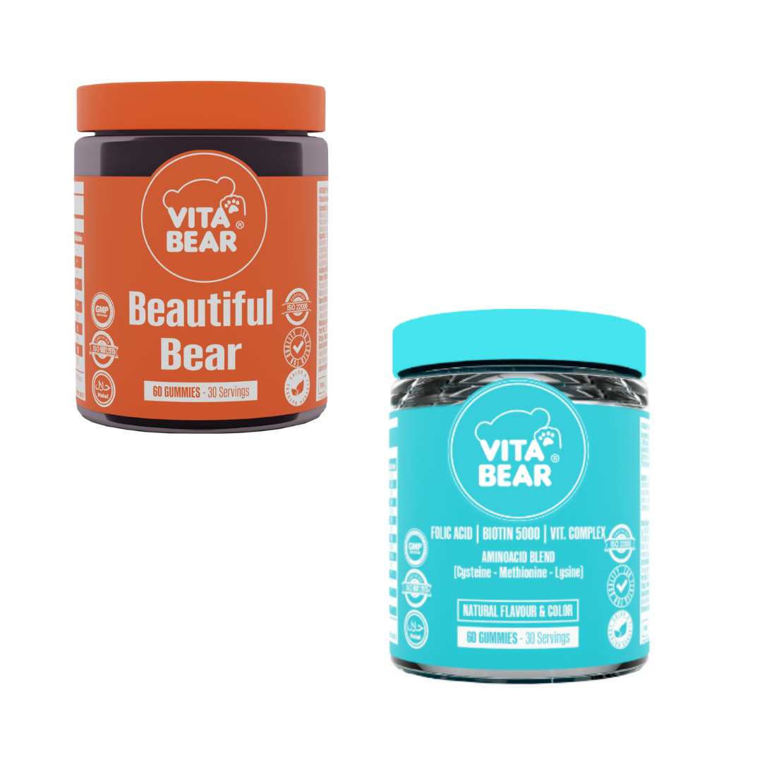 Vita Bear Strong Hair 60 Gummy & Beautiful Bear 60 Gummy