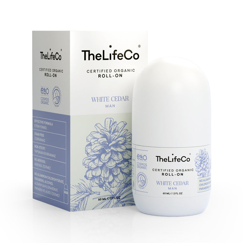 The LifeCo Organik Roll-on Deodorant White Cedar Man 60 ml