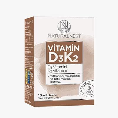NaturalNest Vitamin D3 K2 Damla 10 mL - fit1001
