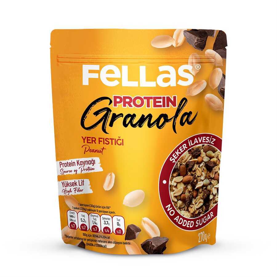 Fellas Granola - Yer Fıstığı & Protein Bar Parçacıklı 270 g