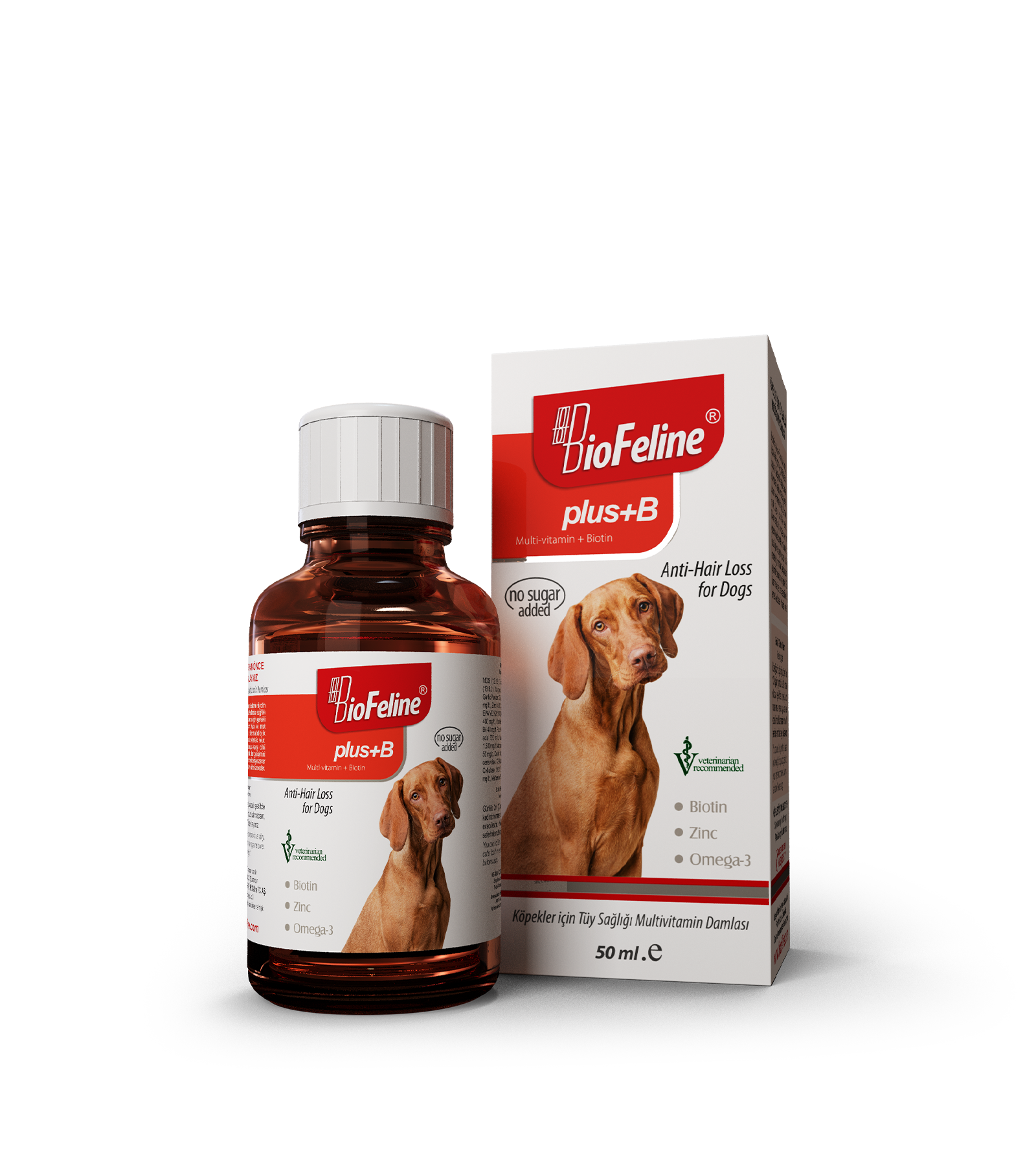 BioFeline Plus+B For Dogs Köpekler için Tüy Sağlığı Damlası 50 ml